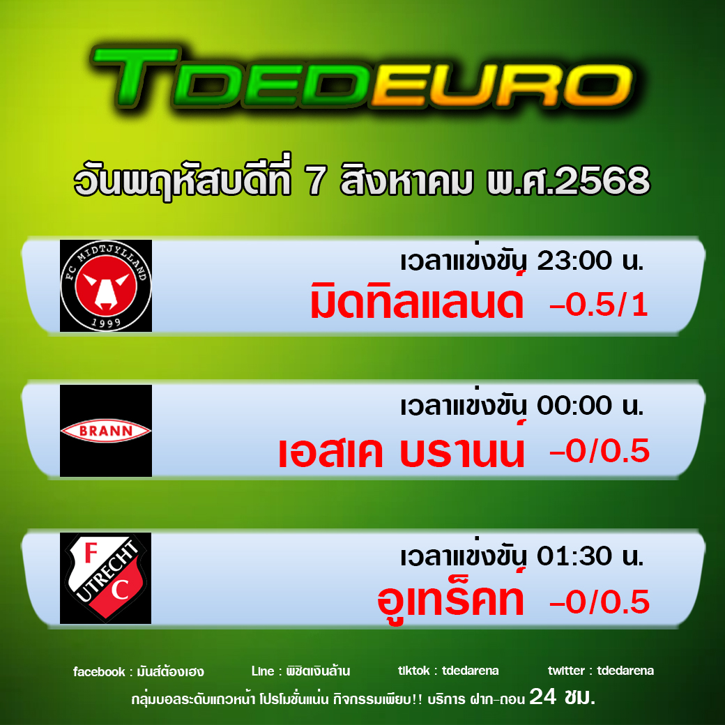 TDEDEURO : ทีเด็ดบอลชุด ทีเด็ดสเต็ปเทพ