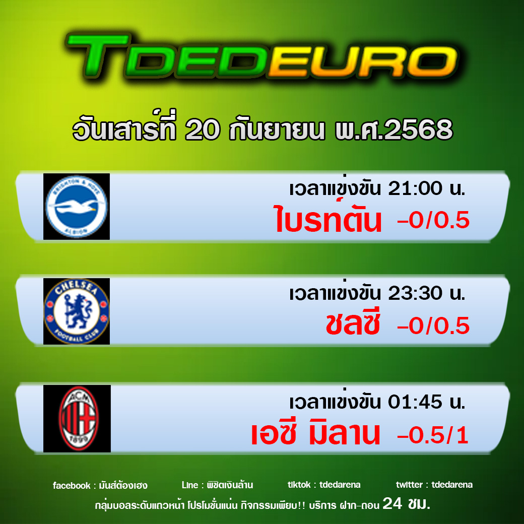 TDEDEURO : ทีเด็ดบอลชุด ทีเด็ดสเต็ปเทพ