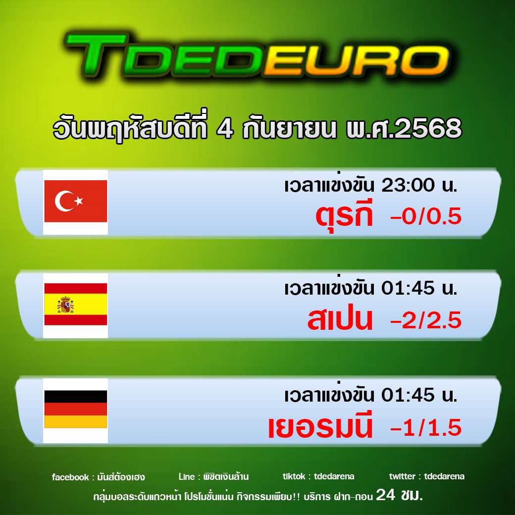 TDEDEURO : ทีเด็ดบอลชุด ทีเด็ดสเต็ปเทพ