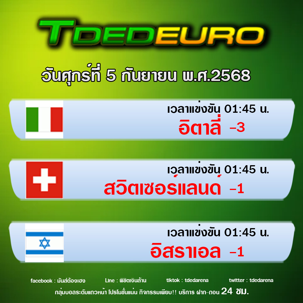 TDEDEURO : ทีเด็ดบอลชุด ทีเด็ดสเต็ปเทพ