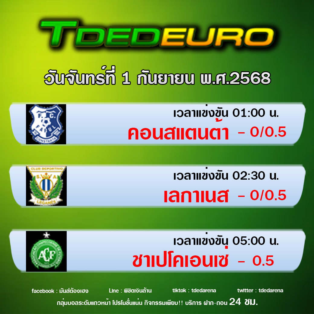 TDEDEURO : ทีเด็ดบอลชุด ทีเด็ดสเต็ปเทพ